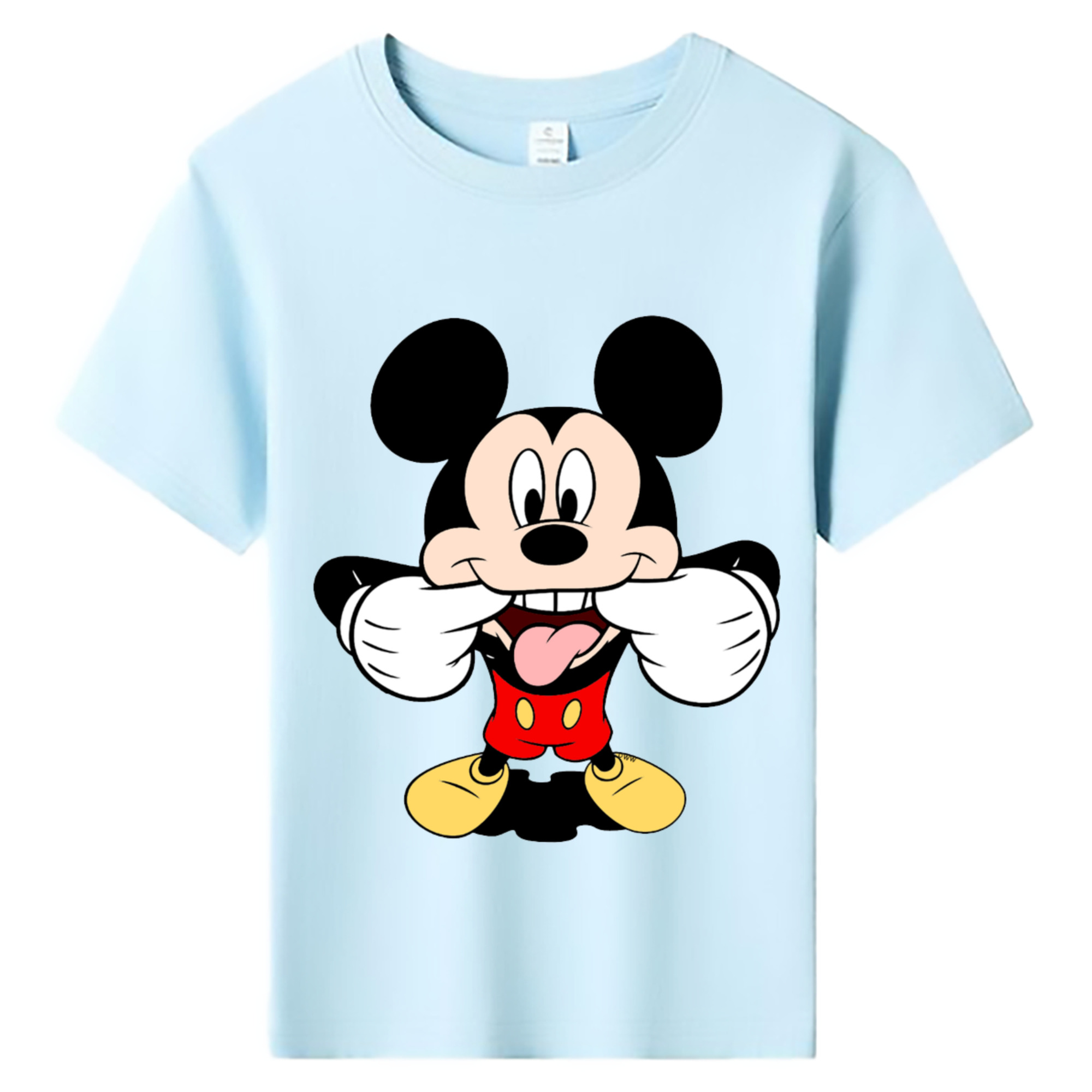ミッキーマウス Mickey Mouse 綿100％キッズTシャツ（フロントプリント）